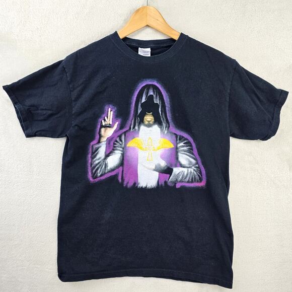 Gildan Other - Vintage Fallen Angel Shirt Mens Medium Black Y2K Hooded Prince Goth Cross Wings